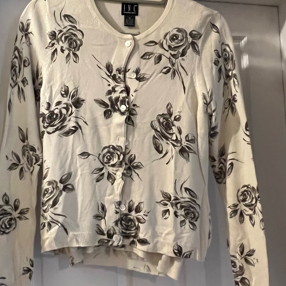 INC Cardigan/Tank Sweater Set